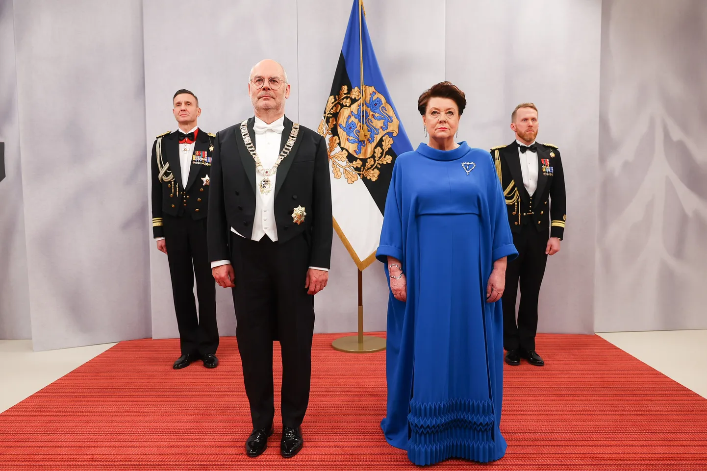 Tervitamine Estonias. President Alar Karis ja proua Sirje Karis