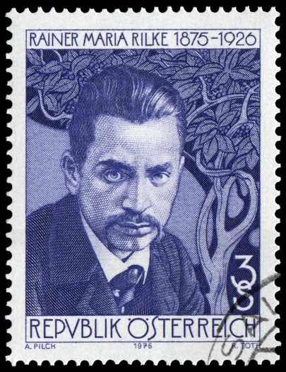 Rainer Maria Rilke portree postmargil.