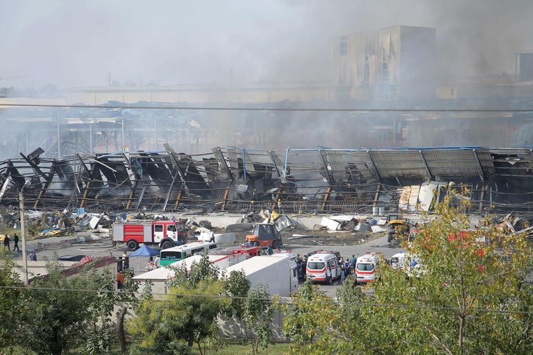 В Ташкенте произошел мощный взрыв на складе