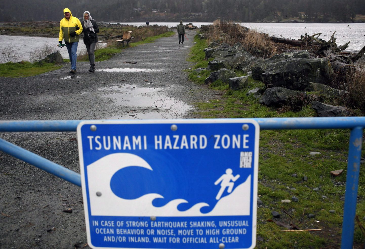 Tsunamiohutsoon Kanada Alaska rannikul. Foto on illustratiivne.
