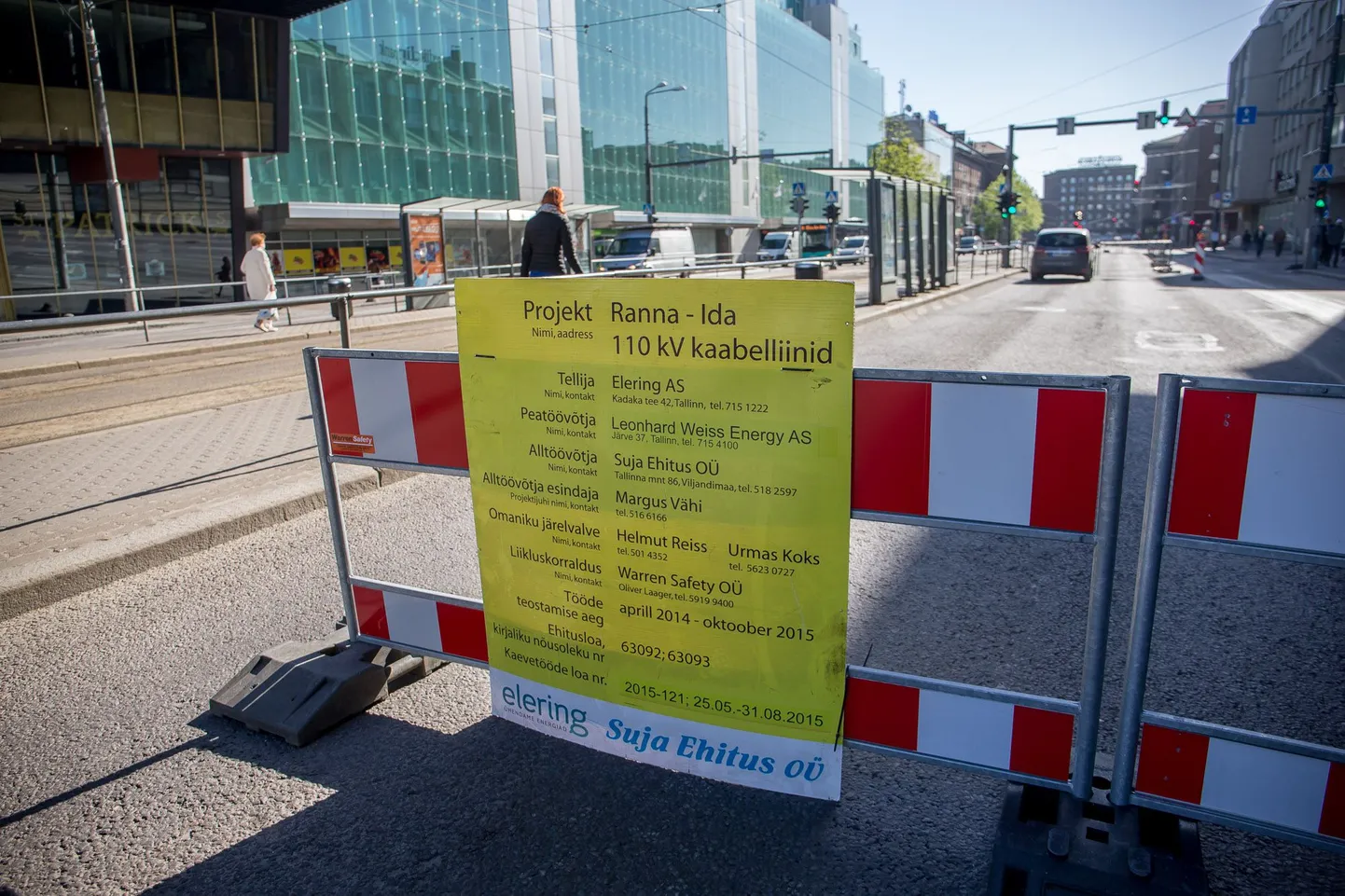 Narva maantee lõik on kaablipaigaldustööde tõttu suletud.