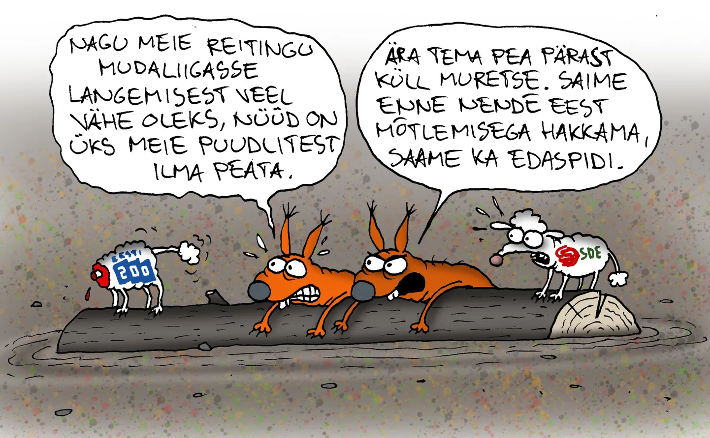 Urmas Nemvalts joonistab.
