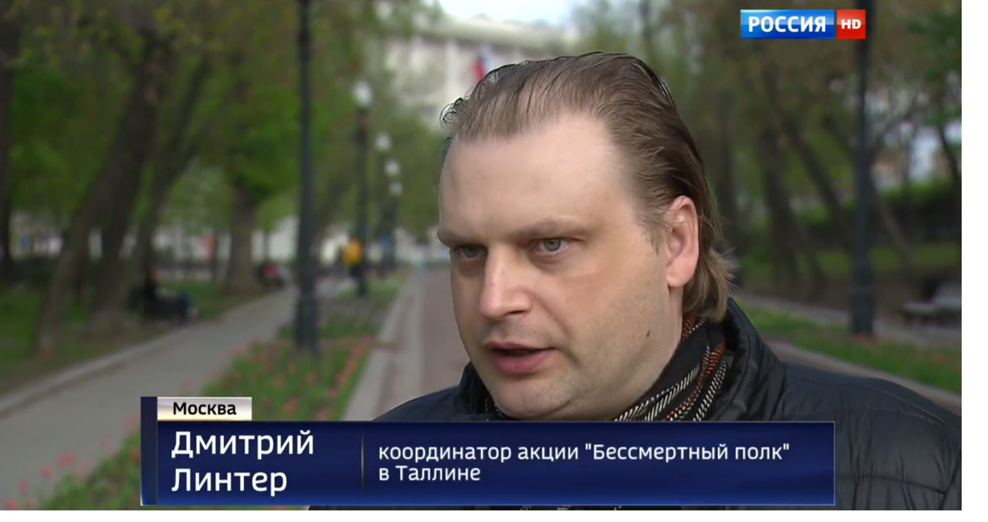 Dmitri Linter Vene telekanali uudistesaate propagandalõigus.