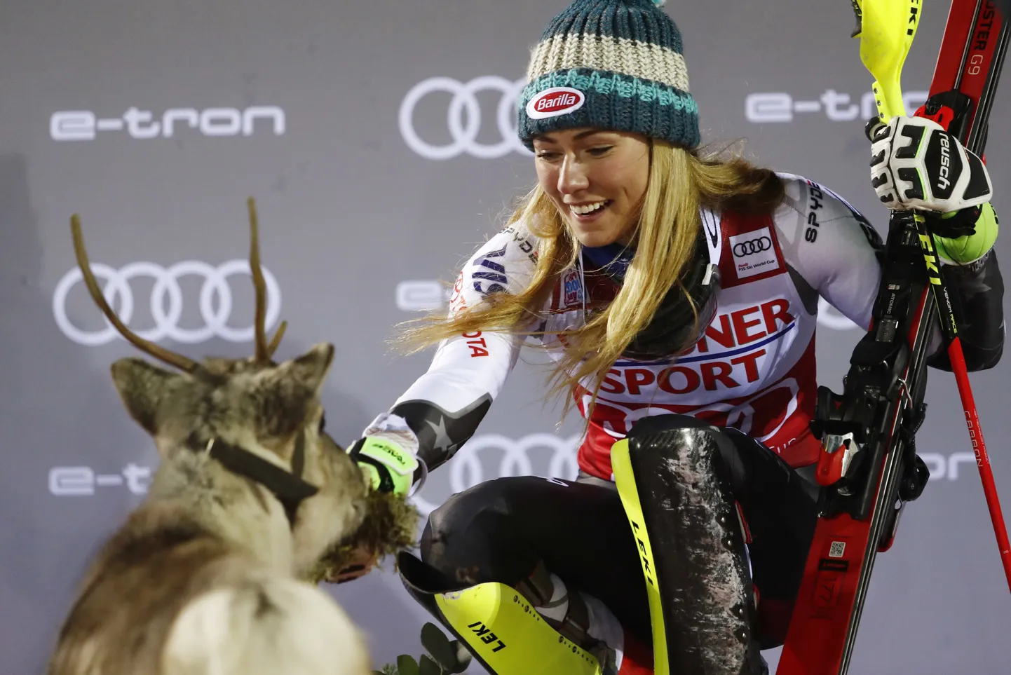 Mikaela Shiffrin teeb tutvust uue sõbraga: ameeriklanna lisas oma põhjapõtrade kollektsiooni uue liikme.