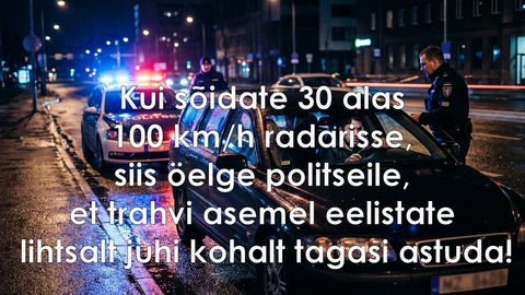 Autoga 30 km/h alas sõitmine