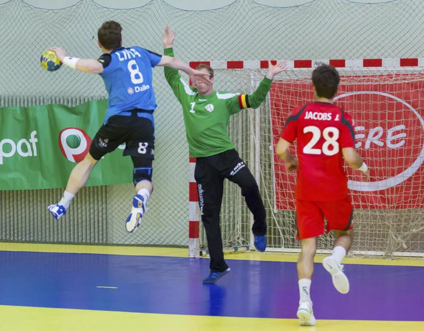Eesti käsipallikoondis võitis Viljandi spordihoones Belgia meeskonda.