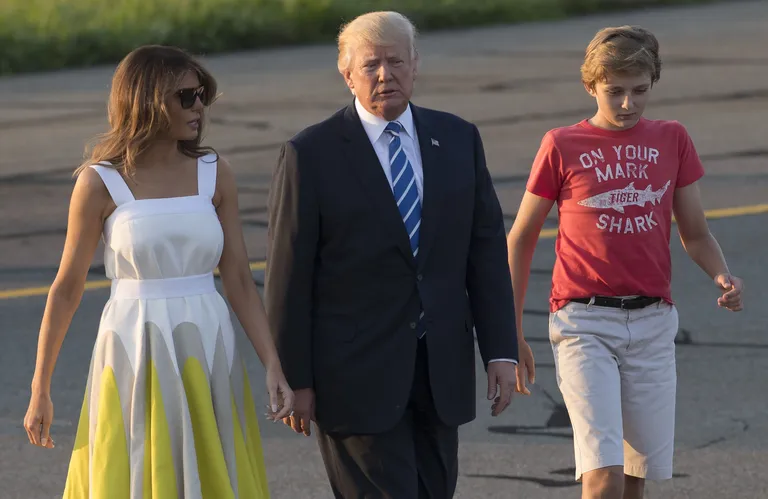Donald, Melania ja Barron Trump