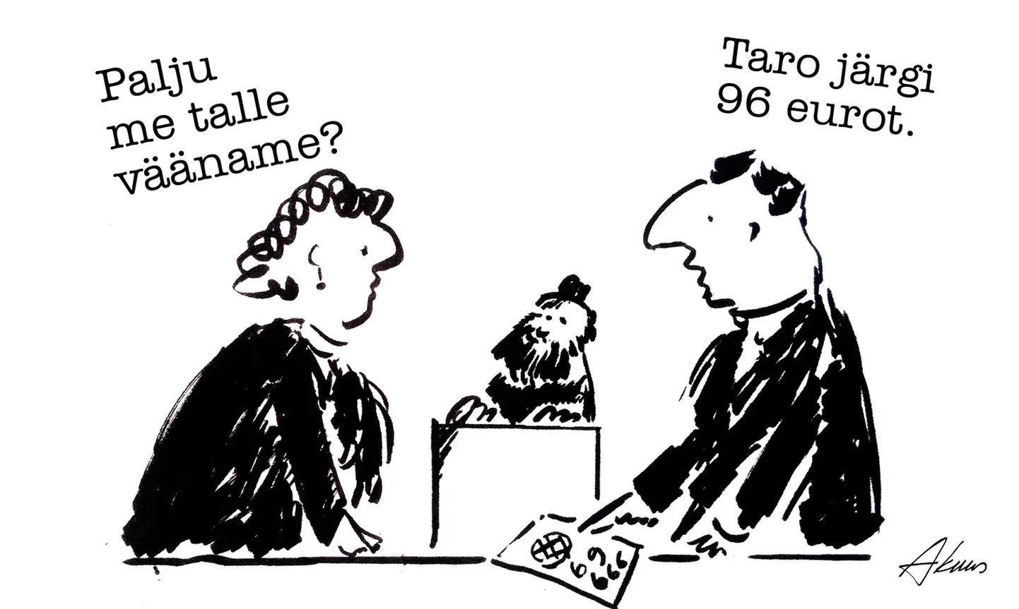 Artur Kuusi karikatuur.