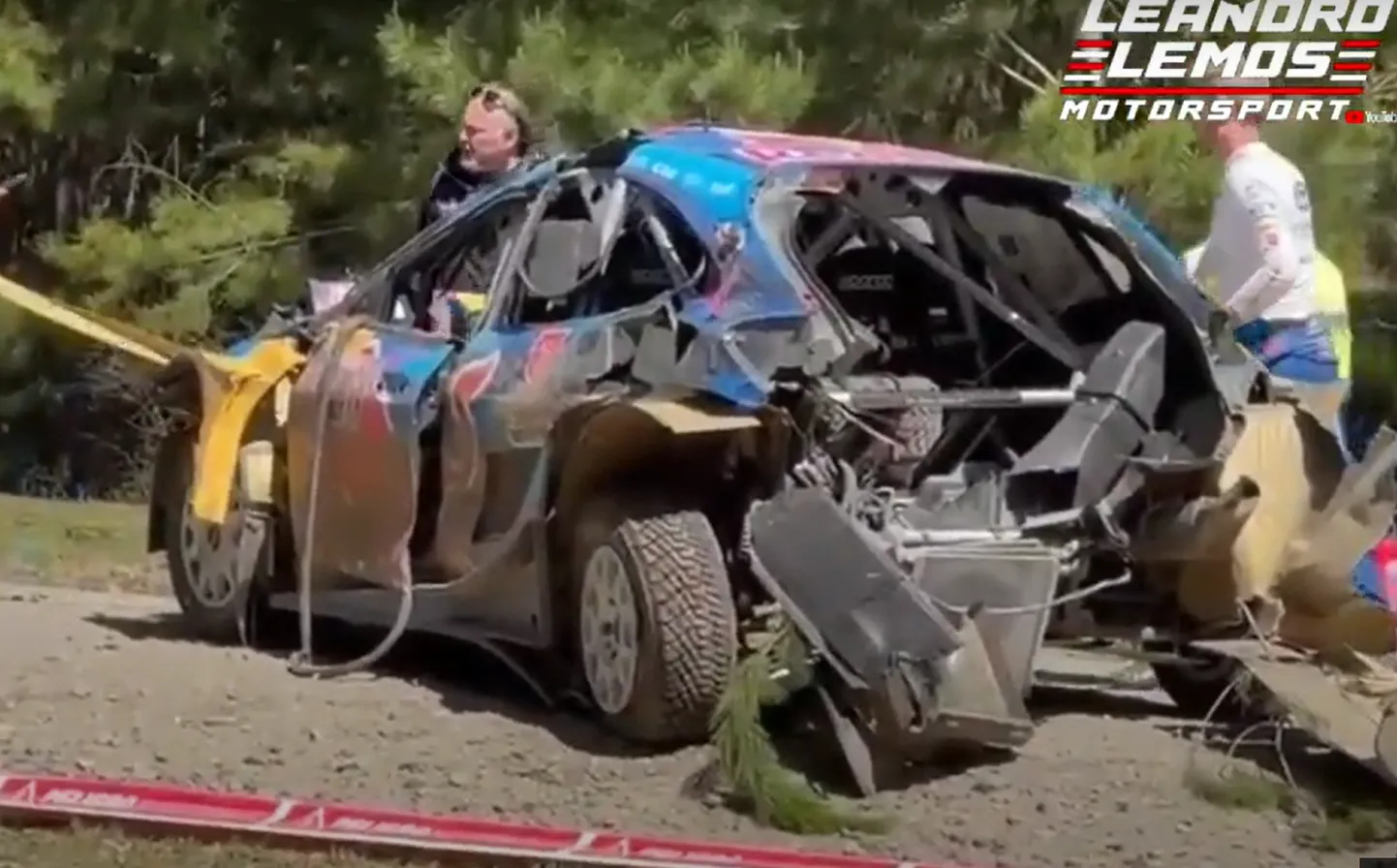 Pierre-Louis Loubet' auto sai avariis kõvasti kahjustada.