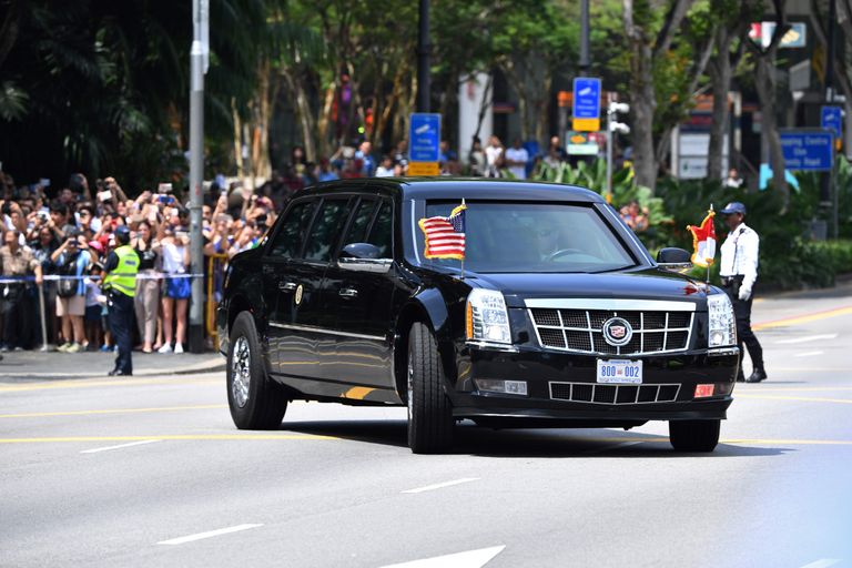 President Trumpi auto Singapuris.