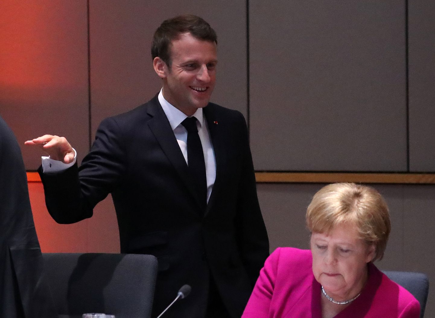 Prantsuse president Emmanuel Macron ja Saksa kantsler Angela Merkel.