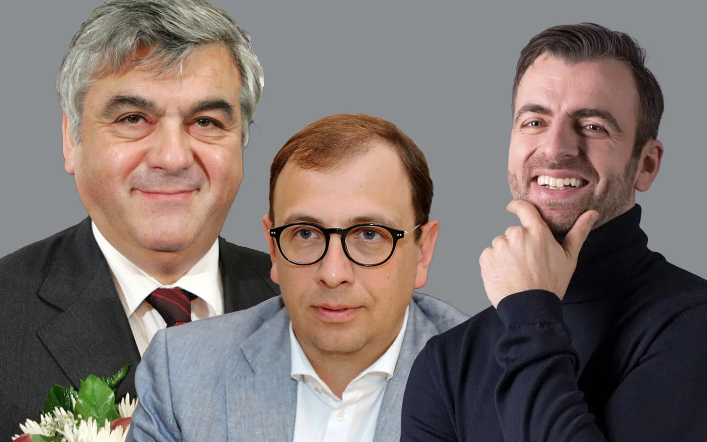 Меценат Евгений Гомберг, глава компании Baltic Travel Group Влад Корягин и владелец сети ресторанов Yakuza Sushi & Asian Fusion Павел Гогнидзе