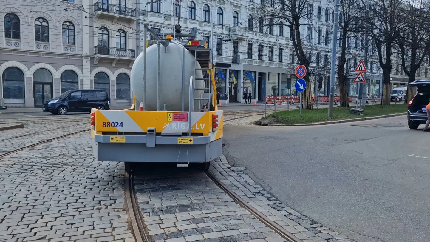 Авария в центре Риги