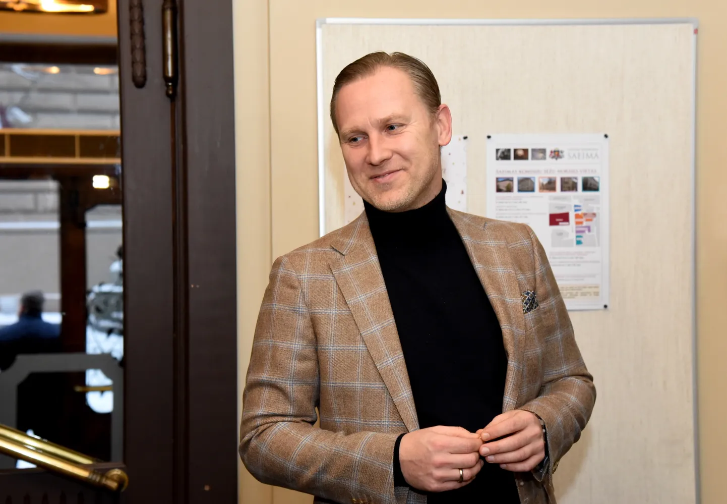 Läti peaministrikandidaat Aldis Gobzems täna.