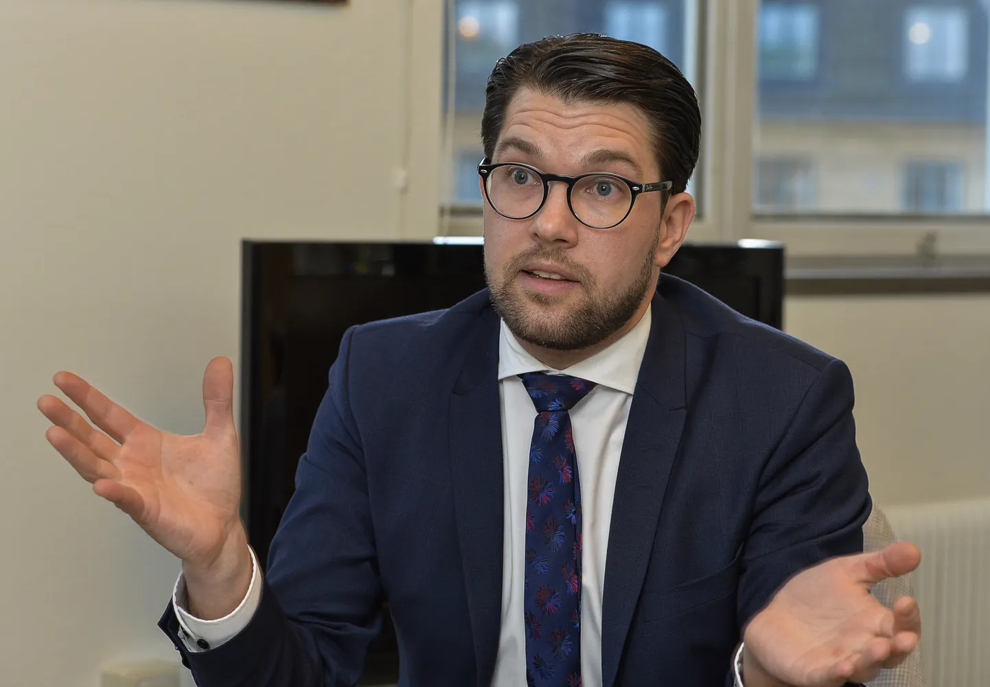 Rootsi DEmokraatide juht Jimmie Åkesson.
